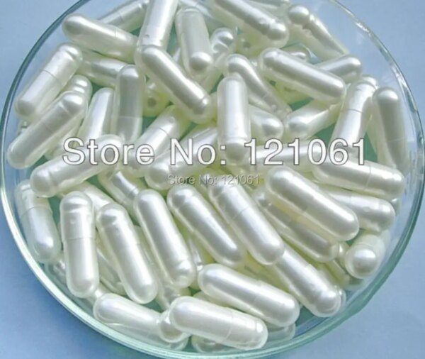 00# 5,000pcs!Pearl White colored hard gelatin empty capsules(joined or seperated capsules size 00)