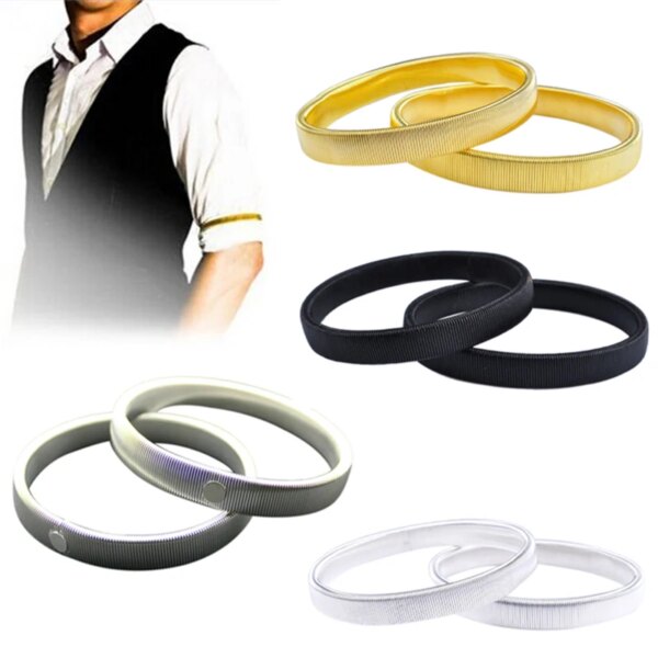 1 PC Popular Bracelet Jewelry Unisex Punk Solid Elastic Bracelet Metal Sleeve Hoop Springs Steel Wire Armband Bracelet Perimeter