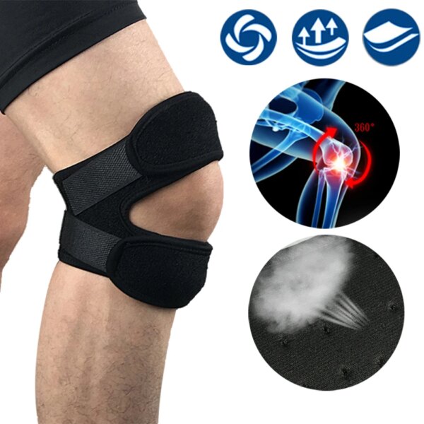 1 PCS Adjustable Sports Knee Pad Patella Band Elastic Bandage Band  Football Basketball Sports Knee Pad Fitness Sport Knee Brace