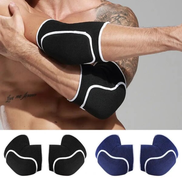 1 Pair Elbow Pads Soft Elastic Breathable Fabric Joint Pain Relief Compression Arm Sleeve Wrap Padded Soft Support Cushion