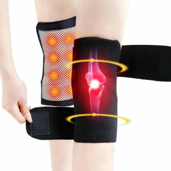 1 Pair Knee Pad Tourmaline Self-heating Kneepad Magnetic Therapy Knee Support Tourmaline Knee Brace Belt Knee Massager