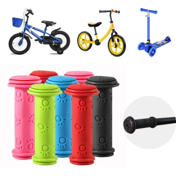 1 Pair Rubber Bike Bicycle Handle Bar Grips Anti-slip Waterproof Tricycle Scooter Handlebar For Kids Child Cycling Handle Bars