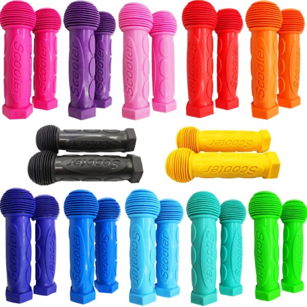 1 Pair Rubber Grip Bike Bicycle Handle Bar Grips Cover Anti-slip Tricycle Skateboard Scooter Handlebar for Kids Children Cycling