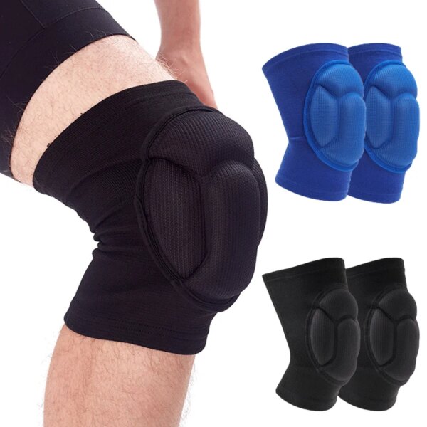 1 Pair Sports Thickening Knee Pads Volleyball Extreme Sports Kneepad Brace Support Dancing Yoga Elastic Knee Protector