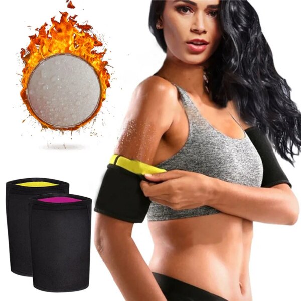 1 Pair Women Weight Loss Arm Shaper Cellulite Slimming Wrap Belt Arm Sleeve Slimmer Arm Pad Weight Loss Product