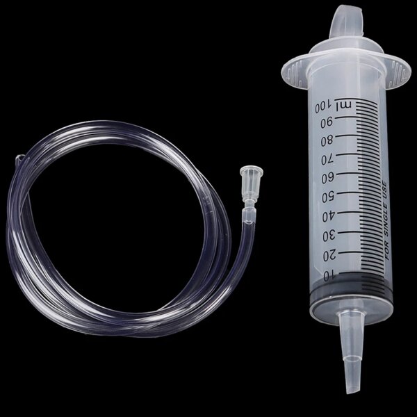 1 Pcs 100ml Large Capacity Syringe Reusable Pump Measuring With 1m Tube Feeding Ink