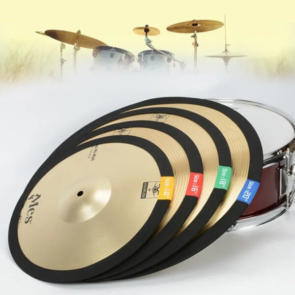 1 Pcs Elastic Belt Dampener Drumming Practice Pad Cymbal Mute Practice Silencer Pad Drum Kit Parts Accessories