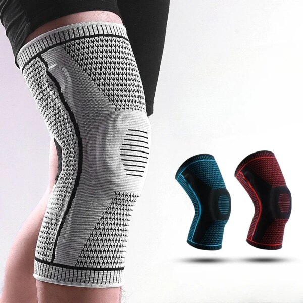 1 Pcs Knee Brace Strap Patella Medial Support Strong Meniscus Silicone Compression Protection Sport Kneepads Running