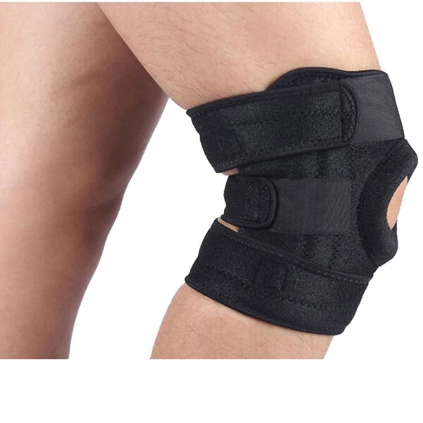 1 Piece Knee Brace Breathable Adjust Patella Pad Stability Shock Absorption Leg Cushion for Climbing Sports Cycling Protection