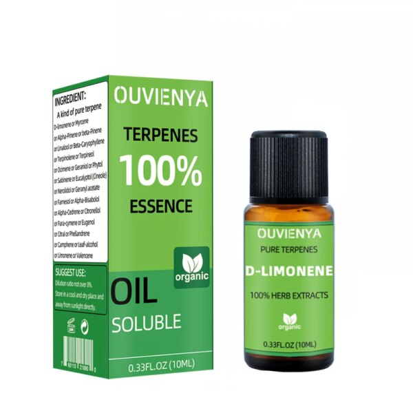 1 bottle 10ml Organic pure terpene essence oil by herbs extracts with oil soluble as natural liquidizer or raw flavor materials