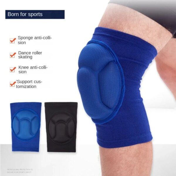 1 Pair Sports Thickening Knee Pads Volleyball Extreme Sports Kneepad Brace Support Dancing Anti collision Elastic Knee Protector