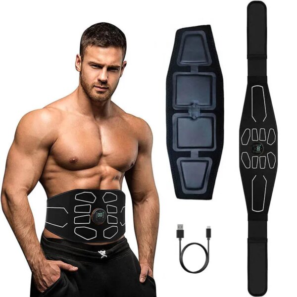 Electronic Abs Muscle Stimulator Waist Trimmers Abdominal Toning Belt Fitness Body Slimming Massager Weight Loss Massage