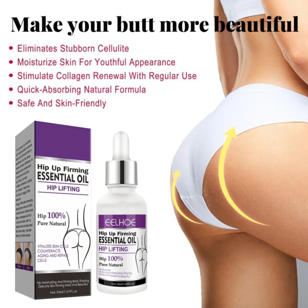 Women Hip Lift Up Buttock Enhancement Essential Oils Enlargement Cream Ass Liftting Up Hip Tightening Massage Essence Serum