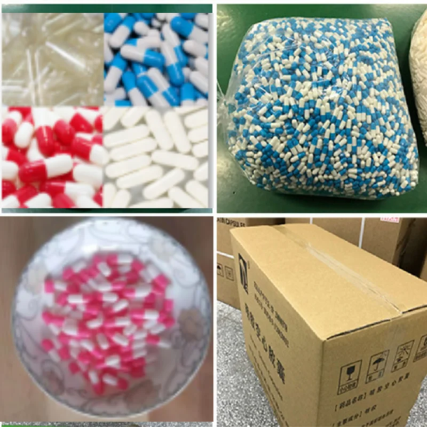 wholesale Colorful  4# empty capsules 10000pcs Clear Transparent hard gelatin empty capsules sizes 4  Case for Powder,Granule