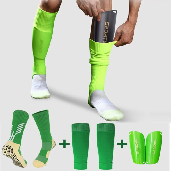 1 Kits Hight Elasticity Shin Guard Sleeves For Adults Kids Soccer Grip Sock Professional Legging Cover Sports Protective Gear