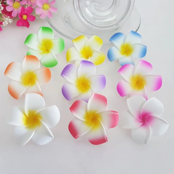 1 PC Plumeria Flower Hair Clips For Women Girls Cute Hairpins Egg Flower Barrette Hawaiian Wedding Party Accessories