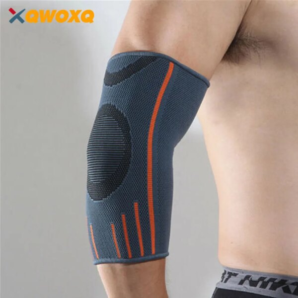 1 PCS Elbow Support Elastic Gym Sport Elbow Protective Pads Men Absorb Sweat Sports Elbow Pads Basketball Arm Sleeve Elbow Brace