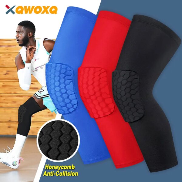 1 PCS Knee Pads Basketball Kneepads Compression Sports Honeycomb Pad Collision Avoidance for Volleyball Football Cycling Running