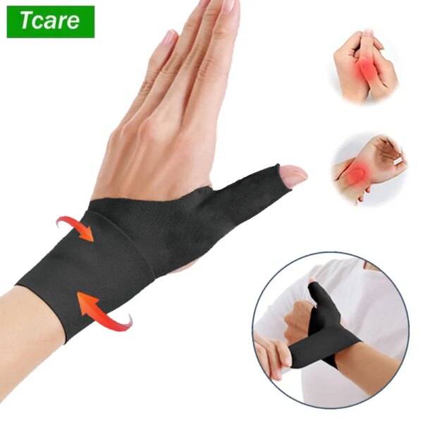 1 PCS Thumb Wrist Brace Compression Sleeve for Arthritis Pain Relief Protector Support, Soft Elastic Fabric Thumb Spica Splints