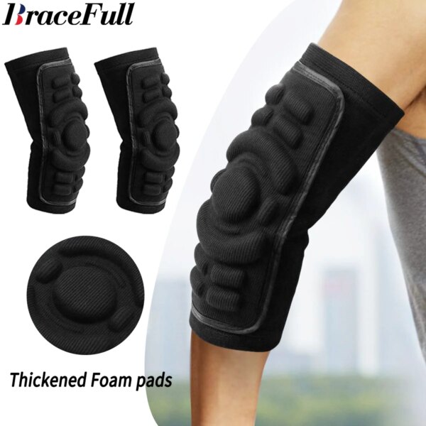 1 Pair Elbow Protector Brace Pads Compression Sleeves Sports Sponge Collision Avoid Golf Climbing Cycling