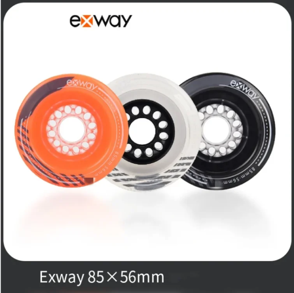 1 Pair Exway 85 × 56mm Skateboard Front Wheel Skateboard PU Wheel Replace Accessories