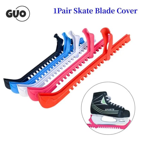 1 Pair Ice Skating Figure Skate Blade Cover Ice Skate Hockey Skates Adjustable Protective Prevent Puncture Scalable Blade Sleeve