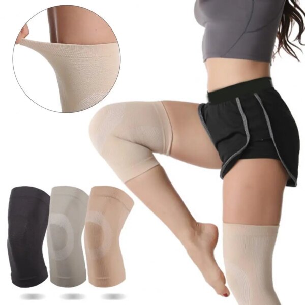 1 Pair Knee Pad Tear Resistant Elastic Fabric Knee Protection High Stretchy Professional Crashproof Knee Support for Sports