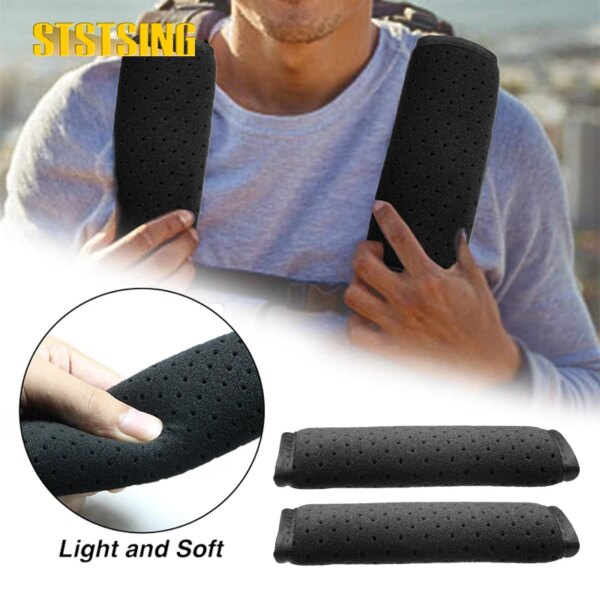 1 Pair Shoulder Strap Pad Universal Shoulder Relief Pad Black Decompression Air Cushions for Laptop Bag, Tactical Bag Strap