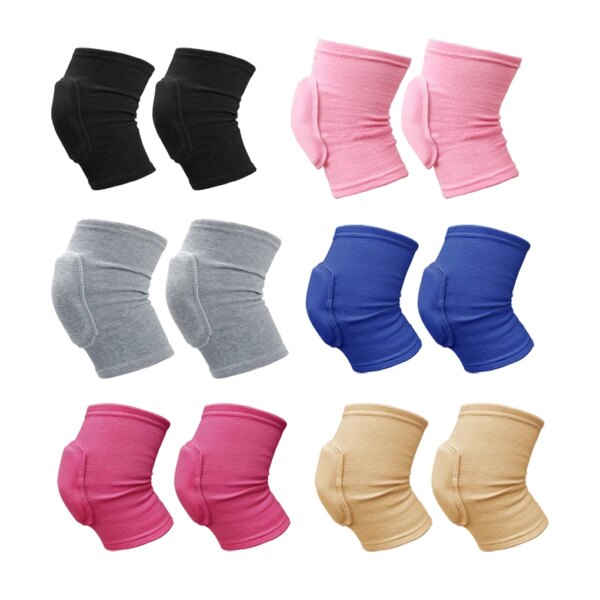 1 Pair Sports Knee Pad Gym Exercise Compression Protective Basketball Kneepad Sleeve Soft Unisex Brace Protector  Pink