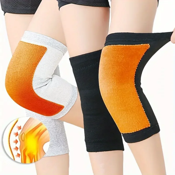 1 Pair Spring Golden Velvet Warm Knee Pads, Thickened Knee Pads Knee Joint Protection Cold-proof Leggings