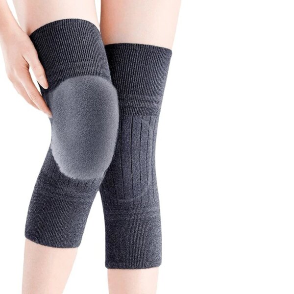 1 Pair Winter Warm Knee Pads for Women Men Old People Cold Leg Arthritis Kneepad Knee Support Rabbit Fur Running Knee Protector