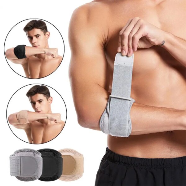 1 Pc Adjustable Elbow Pad Compression Bandage Elbow Brace For Hand Sports Badminton Vollleyball Tennis Elbow Support Protec V6T1