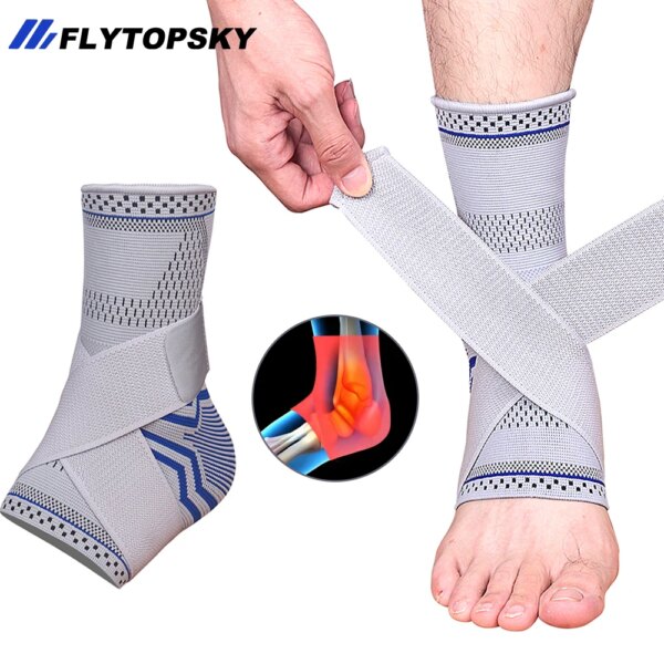 1 Pcs Adjustable Compression Ankle Support with Elastic Strap Ankle Strap For Achilles Tendon Support&Plantar Fasciitis,Sprain