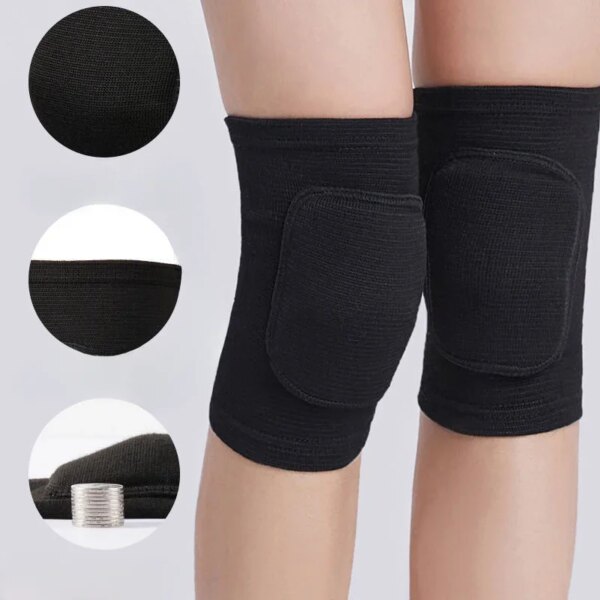 1 pair Sports Compression Knee Pads Dancing Elastic Knee Protector for Arthritis Relief Meniscus Tear Fitness Knee Brace Support