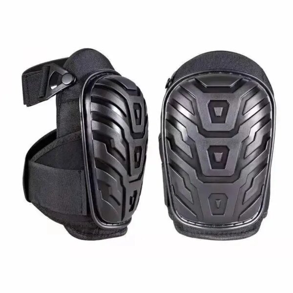 1 Pair Professional Knee Pads with Adjustable Straps Safe EVA Gel Cushion PVC Shell Knee Pads for Heavy Duty Work