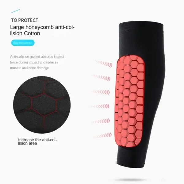 1 PC Honeycomb Soccer Shin Guards Football Shields Sports Legging Shinguards Leg Sleeves Protective Gear Shank Protector