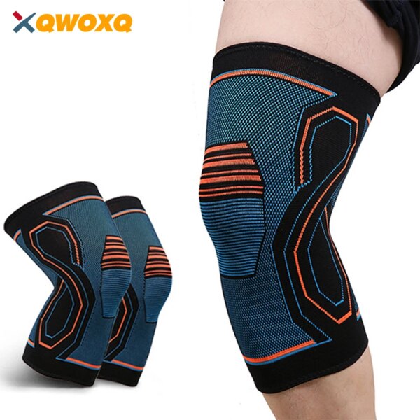 1 PCS Compression Knee Brace Workout Knee Support for Joint Pain Relief Running Biking Basketball Knitted Knee Sleeves for Adult