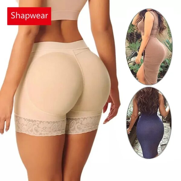 Women Body Shaper Padded Butt Lifter Panty Butt Hip Enhancer Fake Hip Shapwear Briefs Push Up Panties Plus Size Booty Shorts