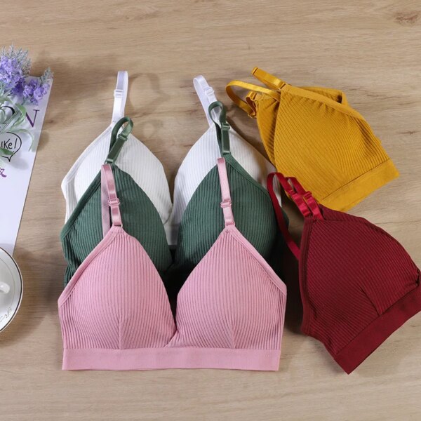 Women Yoga Sports Bras Triangle Cup Underwear Female Breathable Wrapped Tube Top Sexy Beauty Back Adjustable Sling Bra Vest