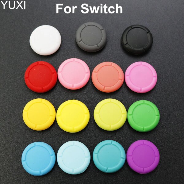 YUXI 1pcs Colorful Silicone Rubber Protective Skin Joystick Grip Grips Cap for Switch NS Lite Joystick cap