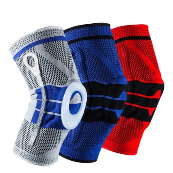 1 PC Elastic Knee Support Silicon Bracket Kneecap Adjustable Patella Knee Pads Basketball Safety Shoulder Strap Protective