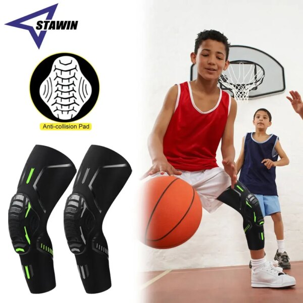 1 PCS Children Basketball Kneepads Elastic Foam Volleyball Knee Pad Protector Fitness Gear Kids Sports Training Support Bracers