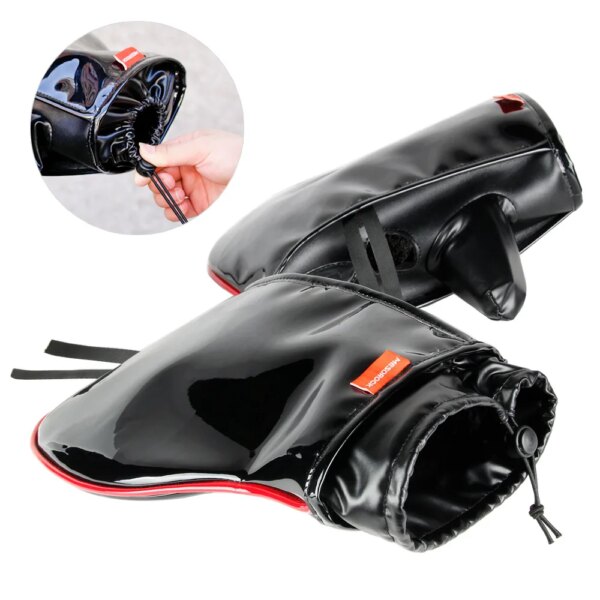 1 Pair Cycling Motorcycle Scooter Thick Warm Handlebar Muff Grip Handle Bar Muff Rainproof Winter Warmer Thermal Cover Gloves