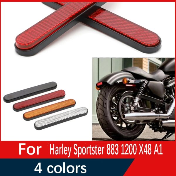 1 Pair Motorcycle Rear Mudguard Fender Reflector For Harley Sportster 883 1200 X48 A1 4 colors