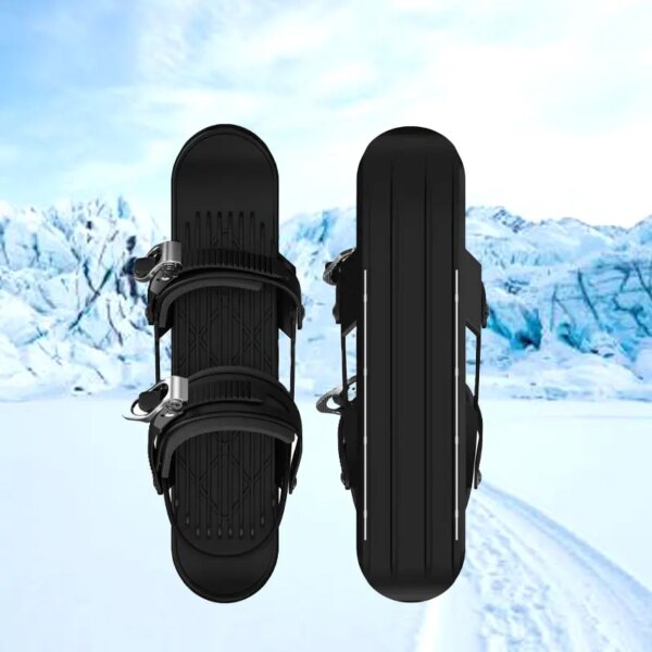 1 Pair Of Nylon Neutral Winter Ski Shoes, Two-Way Skis, Mini Double-Board Snow Skating, Outdoor Sports Skiing