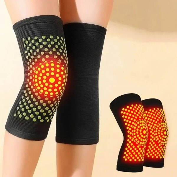 1 Pair Self-Heating Support Knee Pad Knee Warmer For Arthritis Joint Pain Relief Injury Recovery Belt Knee Massager Leg Warmer