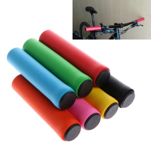 1 Pair Sponge Bicycle Anti-slip Grips Outdoor MTB Bike Arc Handlebar Cover Strong Support Cycling Part