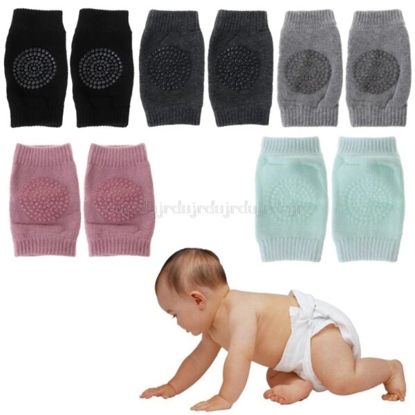 1 Pairs Baby Knee Protector Pads Non Slip Safety Crawl Training Kid Elbow Cushion N15 19 Dropship