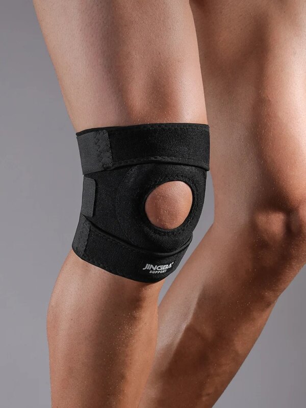 1 Pc Adjustable Knee Support Functional Brace with Open Patella Design