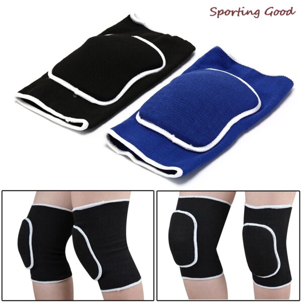 1 Pc Sport And Fitness Elbow&Knee Pads Knitted Thick Sponge Basketball Volleyball Crash Support Brace Pads Elbow Support